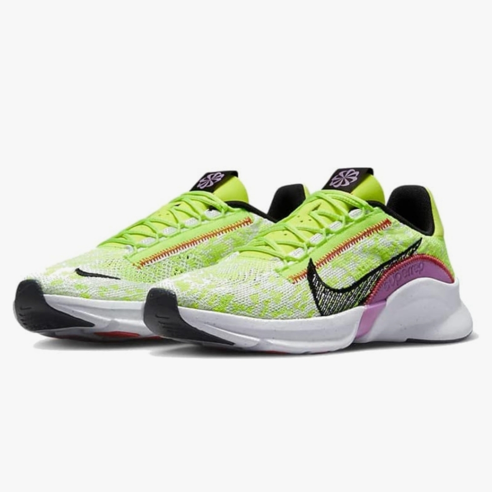 Nike Superrep Go 3 sneakers running shoes neon fly knit 7.5 womens